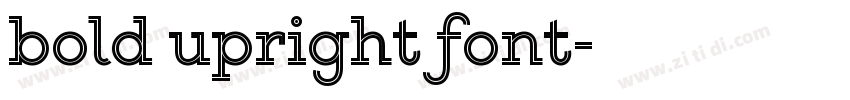 bold upright font字体转换